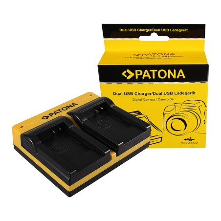 PATONA Dual Ladegerät f. Pentax D-LI88 Optio H90 P70 P80 W90 WS80 D-LI88 D-LI88 SANYO inkl. Mikro-USA
