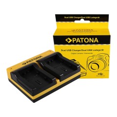 PATONA Dual Ladegerät f. JVC BN-VG107U Everio GZHM965 GZ-HM965 GZHM970 GZ-HM970 inkl. Kabel micro-USB