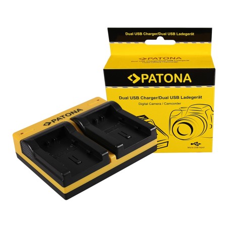 PATONA Dual Ladegerät f. JVC BN-VG107U Everio GZHM965 GZ-HM965 GZHM970 GZ-HM970 inkl. Kabel micro-USB