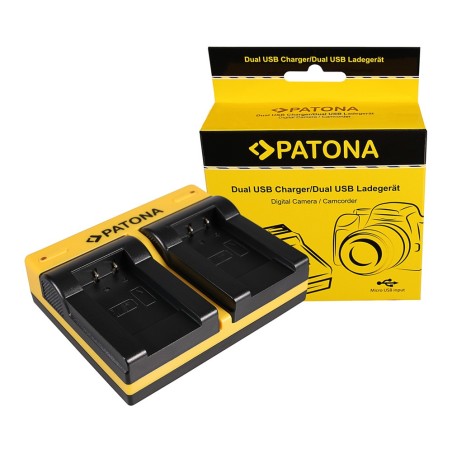 PATONA Dual Ladegerät f. Sanyo DB-L90 DMX DMXSH1 DMX-SH1 DMXSH11 DMX-SH11 DB-L90 VPC inkl. Micro USB