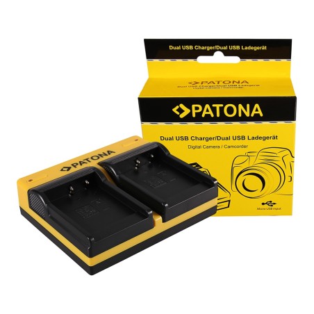 PATONA Dual Ladegerät f. Casio NP-110 Exilim EXH30 EX-H30 EXZ2000 EX-Z2000 EXZ2300 inkl. Mikro-USB K
