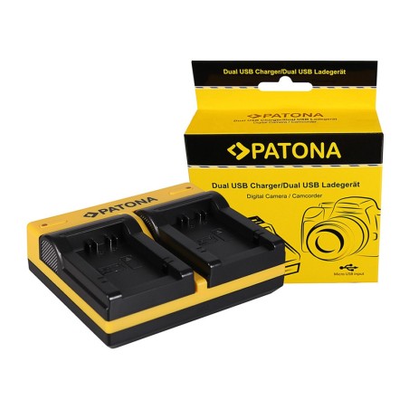 PATONA Dual Ladegerät f. Leica Panasonic DMW-BMB9 V-Lux V-Lux 2 VLux 2 II Panasonic inkl. Micro USB