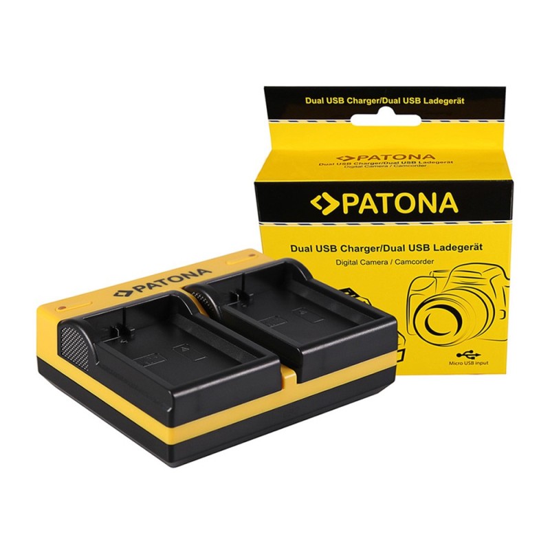 PATONA Dual Ladegerät f. Nikon EN-EL14 CoolPix D3100 D3200 D5100 D5200 P7000 P7100 P7700 inkl. Mikro
