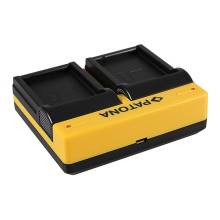 PATONA Dual Ladegerät f. Panasonic DMW-BLD10 Lumix DMCGF2 DMC-GF2 inkl. Kabel micro-USB