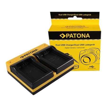 PATONA Dual Ladegerät f. Canon BP-110 Legria HF 206 HF 28 HF R26 inkl. Kabel micro-USB