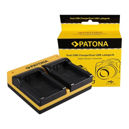 PATONA Dual Ladegerät f. Oregon ICP103446 Naukowy ATC9K inkl. Kabel micro-USB