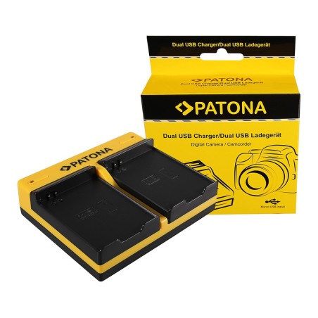 PATONA Dual Ladegerät f. Samsung EB-F1A2GBU I519 I569 I579 I8150 i8150 W i9050 i9100 inkl. Micro USB