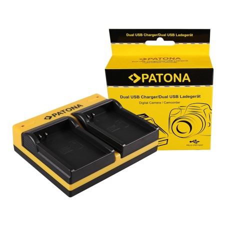 PATONA Dual Ladegerät f. Drift Drift CFXDC02 HD Ghost inkl. Kabel micro-USB