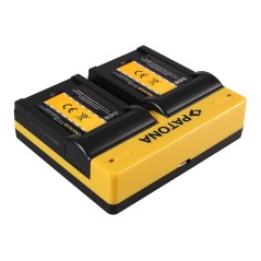 PATONA Dual Ladegerät f. Panasonic DMW-BCL7 Lumix F5 FH50 FS50 SZ3 SZ9 XS1 inkl. Kabel micro-USB