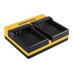 PATONA Dual Ladegerät f. Nikon EN-EL23 Coolpix p600 inkl. Kabel micro-USB