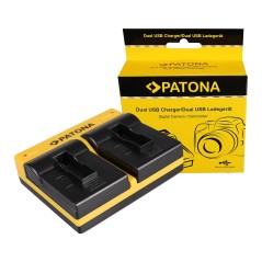 PATONA Dual Ladegerät f. GoPro AHDBT-401 Hero4 Black Edition AHDBT-401 Hero5 Black inkl. Mikro-USB K