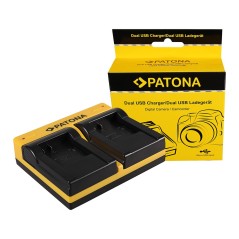 PATONA Dual Ladegerät f. Qumox SupTig 3 SJ4000 SJ4000 SupTig3 SupTig 3 SJ4000 SupTig 3 inkl. Mikro-U