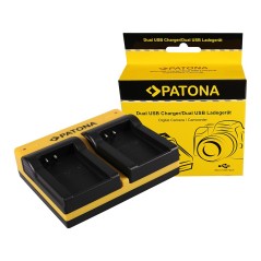 PATONA Dual Ladegerät f. Nikon EN-EL24 1 J5 inkl. Kabel micro-USB