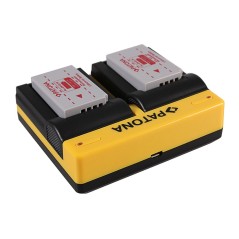 PATONA Dual Ladegerät f. Nikon EN-EL24 1 J5 inkl. Kabel micro-USB