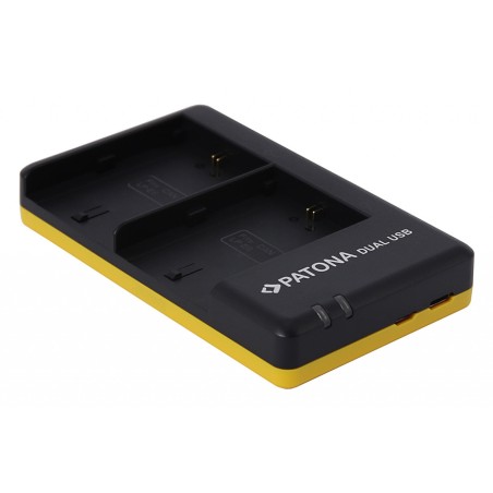 Podwójna szybka ładowarka PATONA f. Canon LP-E6, LPE6 w tym. Kabel USB typu C