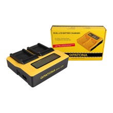 PATONA Ładowarka Dual LCD USB do Canon SLB-10A Ixus 85 IS SLB-10A IXY DIGITAL 25 IS SLB-10A