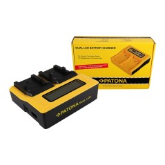 PATONA Dual LCD USB Ładowanie f. Olympus Li-10B Camedia C50 Zoom C5000 Zoom C60 Zoom C760 Ultra