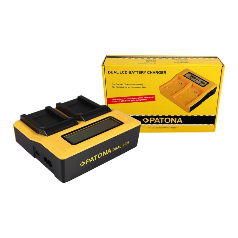 PATONA Ładowarka Dual LCD USB do Nikon EN-EL12 Coolpix AW100 AW110 P300 P310 P330 S1000pj