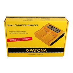 PATONA Dual LCD USB Ładowanie f. Kodak Klic-8000 DB-50 Easyshare Z1012 IS Z1085 IS Z1485 IS Z612