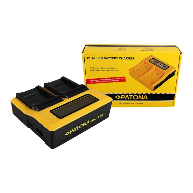 PATONA Dual LCD USB Ładowanie f. Canon NB-8L Powershot A2200 A3000 IS A3000IS A3100 IS A3100IS