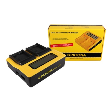 PATONA Dual LCD USB Ładowanie f. Panasonic DMW-BCK7 Lumix DMC78FXW DMC-78FXW DMCFH2 DMC-FH2