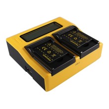 PATONA Ładowarka Dual LCD USB do Panasonic DMW-BCK7 Lumix DMC78FXW DMC-78FXW DMCFH2 DMC-FH2