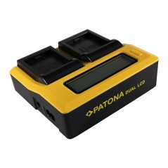 PATONA Dual LCD USB Ładowanie f. Kask GoPro AHDBT-001 HD Hero 1 2 AHDBT-001 HD HD Hero HD
