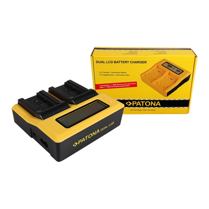 PATONA Dual LCD USB Ładowanie f. Canon BP-718 727 Legria HF R36 HF306 HF38 HF406 HF48 HFM506