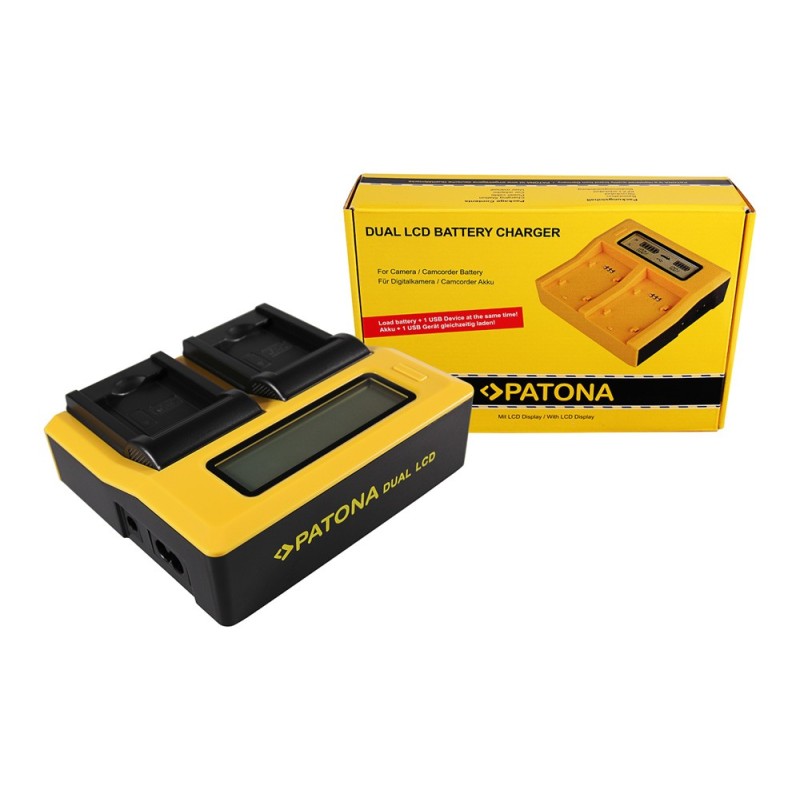 PATONA Dual LCD USB Ładowanie f. Panasonic DMW-BCL7 Lumix F5 FH50 FS50 SZ3 SZ9 XS1