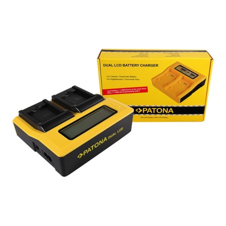 PATONA Dual LCD USB Ładowanie f. Panasonic DMW-BCL7 Lumix F5 FH50 FS50 SZ3 SZ9 XS1