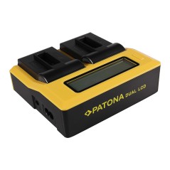 Ładowarka USB PATONA z podwójnym wyświetlaczem LCD f. GoPro Hero 8 AHDBT-801 Hero 7 AHDBT-701 Hero 6 Hero 5 AHDBT-501