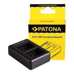 Podwójna szybka ładowarka PATONA f. Garmin VIRB XE, GMCP902624 w tym. Kabel micro-USB