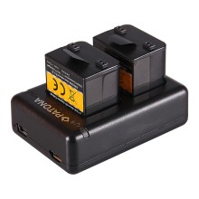 Podwójna szybka ładowarka PATONA do Garmin VIRB XE, GMCP902624 w tym. Kabel micro-USB Podwójna szybka ładowarka PATONA do Garmin VIRB XE, GMCP902624 w tym. Kabel micro-USB
