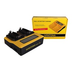 PATONA Dual LCD USB Ładowanie f. 18650 Zelle ICR18650-26F INR18650F1L NCR18650B US18650VTC5 US18650V