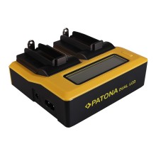 PATONA Dual LCD USB Ładowanie f. 18650 Zelle ICR18650-26F INR18650F1L NCR18650B US18650VTC5 US18650V