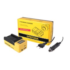 Ładowarka USB PATONA Synchron f. Sony NP-FZ100 A7 III A7M3 Alpha 7 III A7 R III A7RM3 Alpha 7 R III A9 Alpha 9 FZ100 z wyświetla