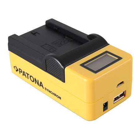 Ładowarka USB PATONA Synchron f. Sony NP-FZ100 A7 III A7M3 Alpha 7 III A7 R III A7RM3 Alpha 7 R III A9 Alpha 9 FZ100 z wyświetla