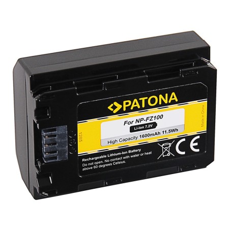 PATONA Bateria f. Sony NP-FZ100 A7 III A7M3 Alpha 7 III A7 R III A7RM3 Alpha 7 R III A9 Alpha 9 FZ100