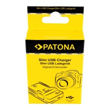 PATONA Slim ładowarka micro-USB f. Panasonic DMW-BCF10E Lumix DMC-FS7 DMCLX5 DMCLX5 DMC-LX5
