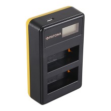 PATONA podwójna ładowarka USB LCD do Fujifilm Fuji NP-W126 FinePix HS30 EXR HS30EXR HS-30EXR HS33