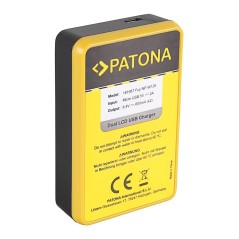 PATONA podwójna ładowarka USB LCD do Fujifilm Fuji NP-W126 FinePix HS30 EXR HS30EXR HS-30EXR HS33