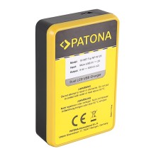 PATONA podwójna ładowarka USB LCD do Fujifilm Fuji NP-W126 FinePix HS30 EXR HS30EXR HS-30EXR HS33