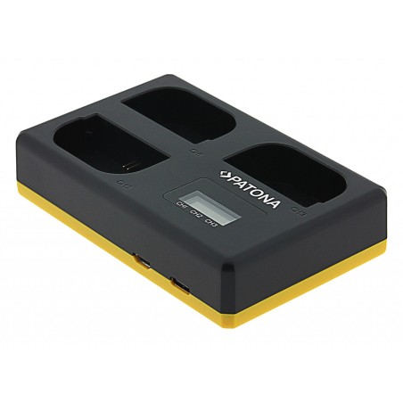 Potrójna ładowarka USB PATONA f. Canon LP-E6 EOS 5D 60D 60Da 6D 7D EOS70D EOS-70D LP-E6 Mark II w komplecie. Kabel USB typu C
