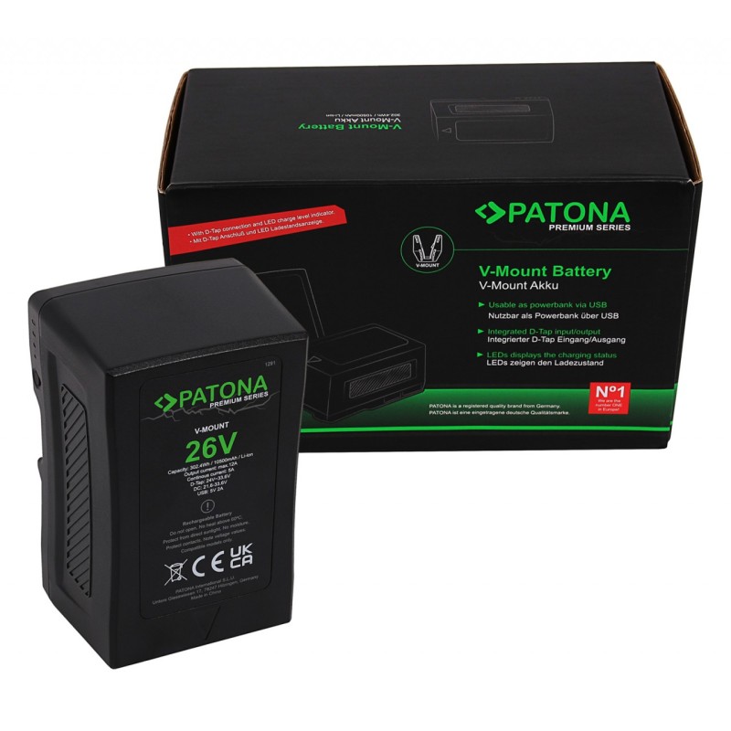 PATONA Premium Akumulator V-Mount 26V 302Wh – do lamp LED i kamer wideo PATONA Premium Akumulator V-Mount 26V 302Wh – do lamp LED i kamer wideo