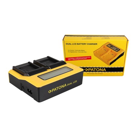 PATONA Podwójna ładowarka USB LCD do Panasonic DMW-BLE9 DMW-BLE9E Lumix DMC-GF3 DMC-S6K