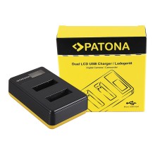 Ładowarka USB PATONA z podwójnym wyświetlaczem LCD f. Sony NP-BX1 BX BX1 NP-BX1 Cybershot DSC HX300 DSC HX50V DSC RX1