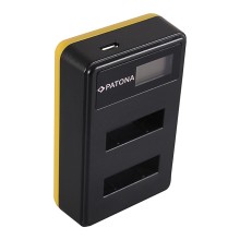 Ładowarka USB PATONA z podwójnym wyświetlaczem LCD f. Sony NP-BX1 BX BX1 NP-BX1 Cybershot DSC HX300 DSC HX50V DSC RX1