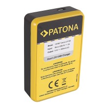 Ładowarka USB PATONA z podwójnym wyświetlaczem LCD do Canon LP-E8 550D 600D 650D 700D