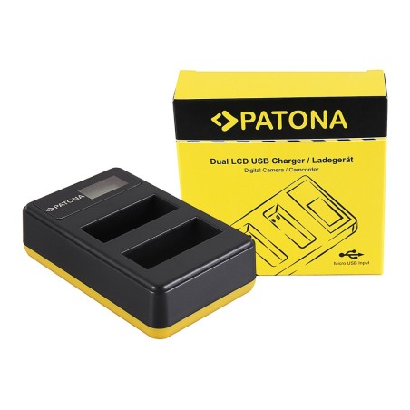 Ładowarka USB PATONA z podwójnym wyświetlaczem LCD f. Nikon EN-EL14 CoolPix D3100 D3200 D5100 D5200 P7000 P7100 P7700