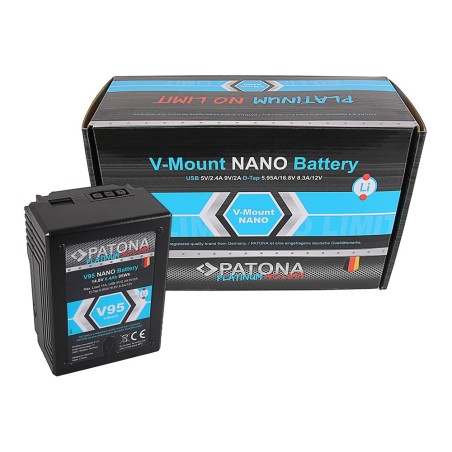 PATONA Platinum NANO V95 V-Mount 95Wh f. Sony DSR 600P 650P 652P HDW 800P PDW 850 BP-150w CZERWONY ARRI